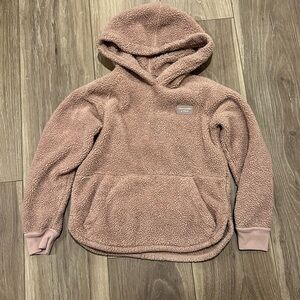abercrombie kids Pink Sherpa Pullover 7/8
